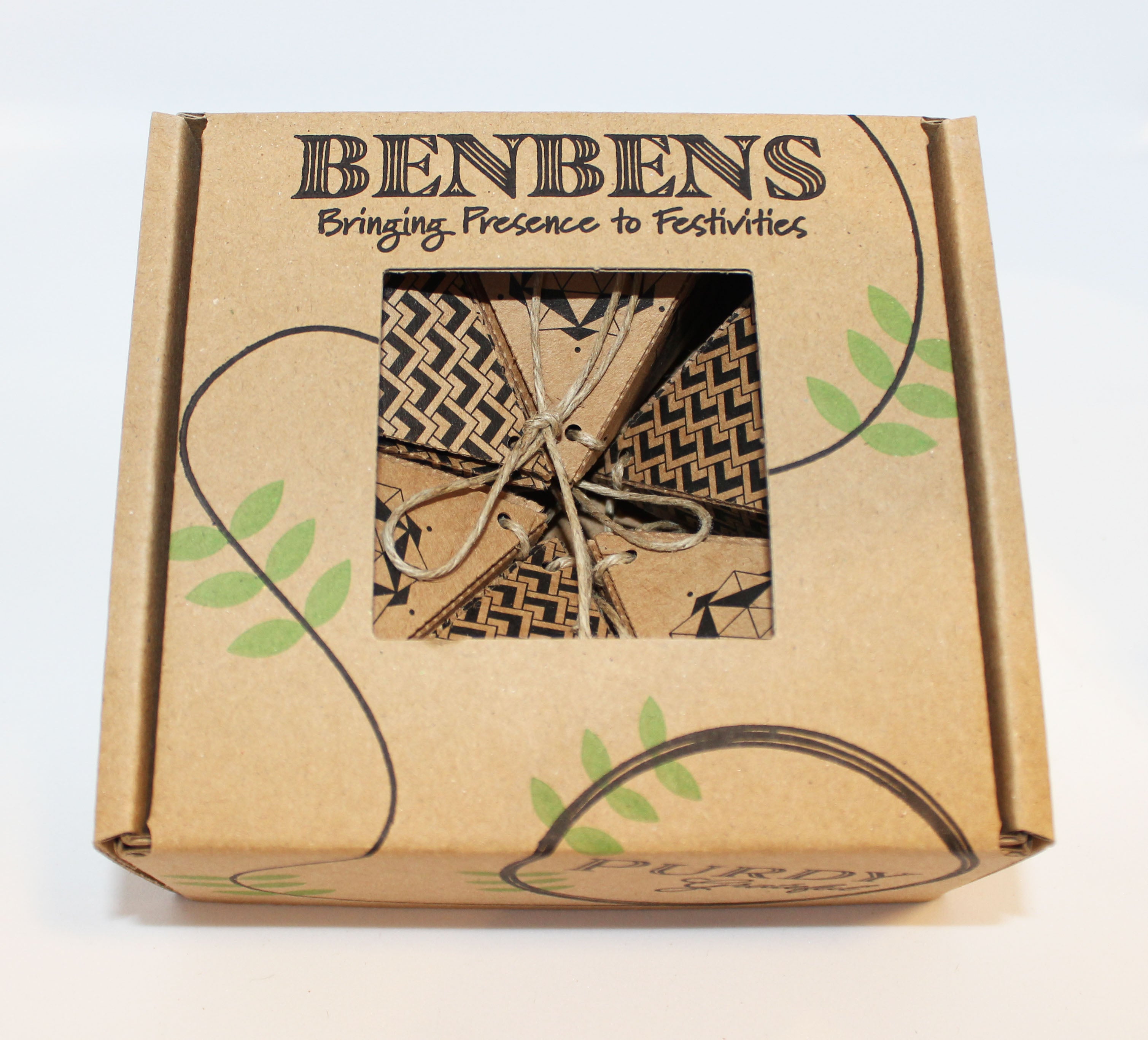 Black Geometric BenBens - Box of 6